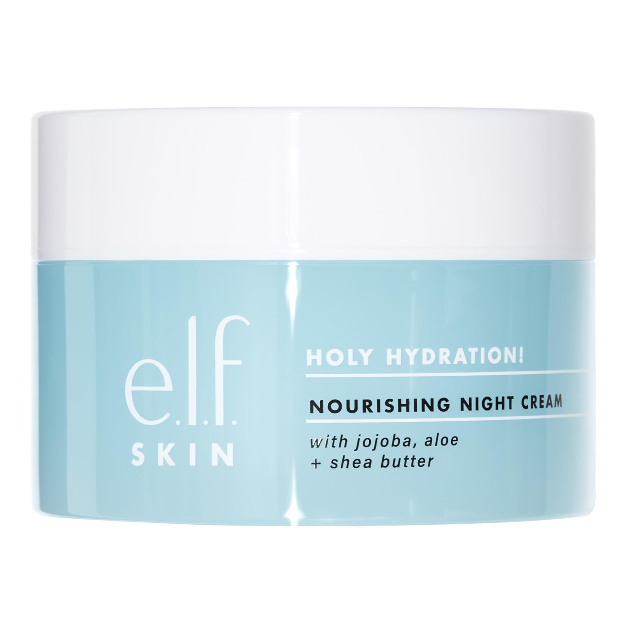 e.l.f. SKIN Holy Hydration night cream tub with rich texture for overnight nourishment.