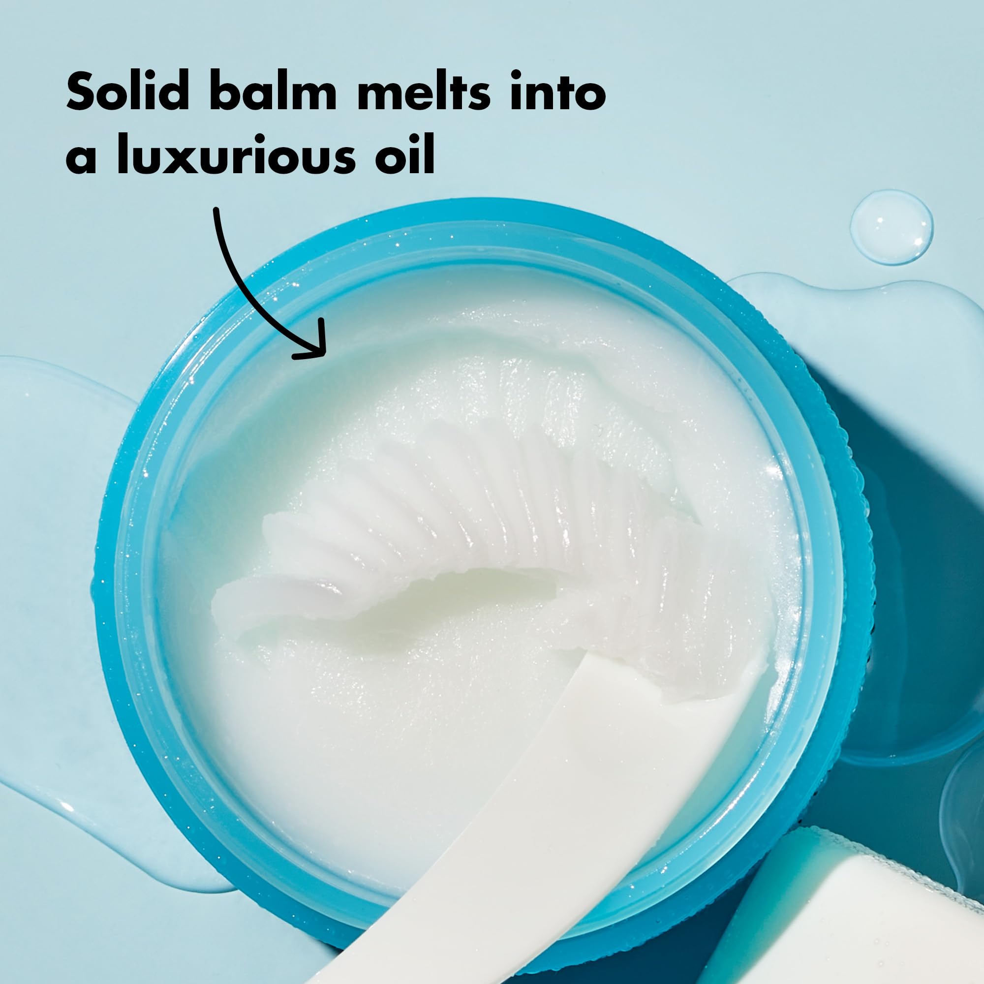 e.l.f. SKIN balm melting on skin to oil then milky rinse for a thorough cleanse.