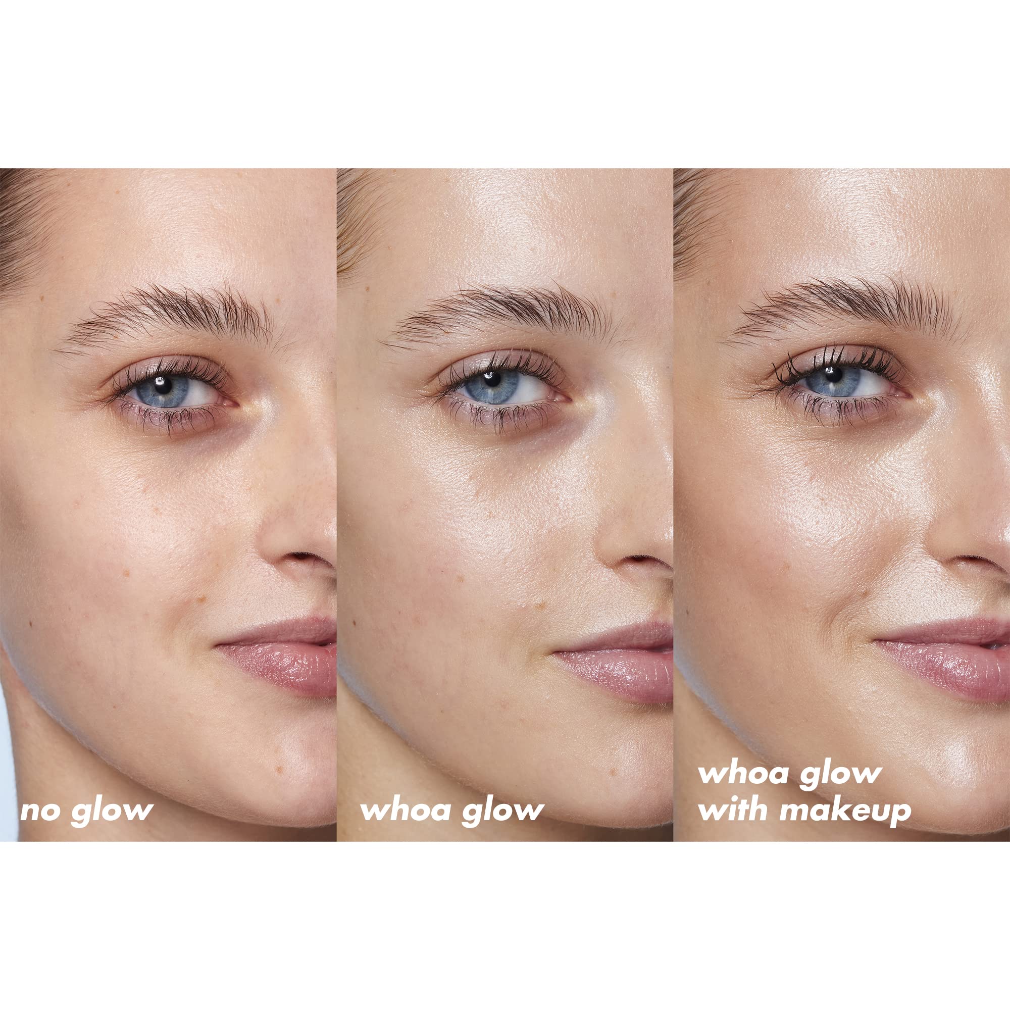 Gel texture of elf Suntouchable Glow SPF 30 with peach shimmer visible