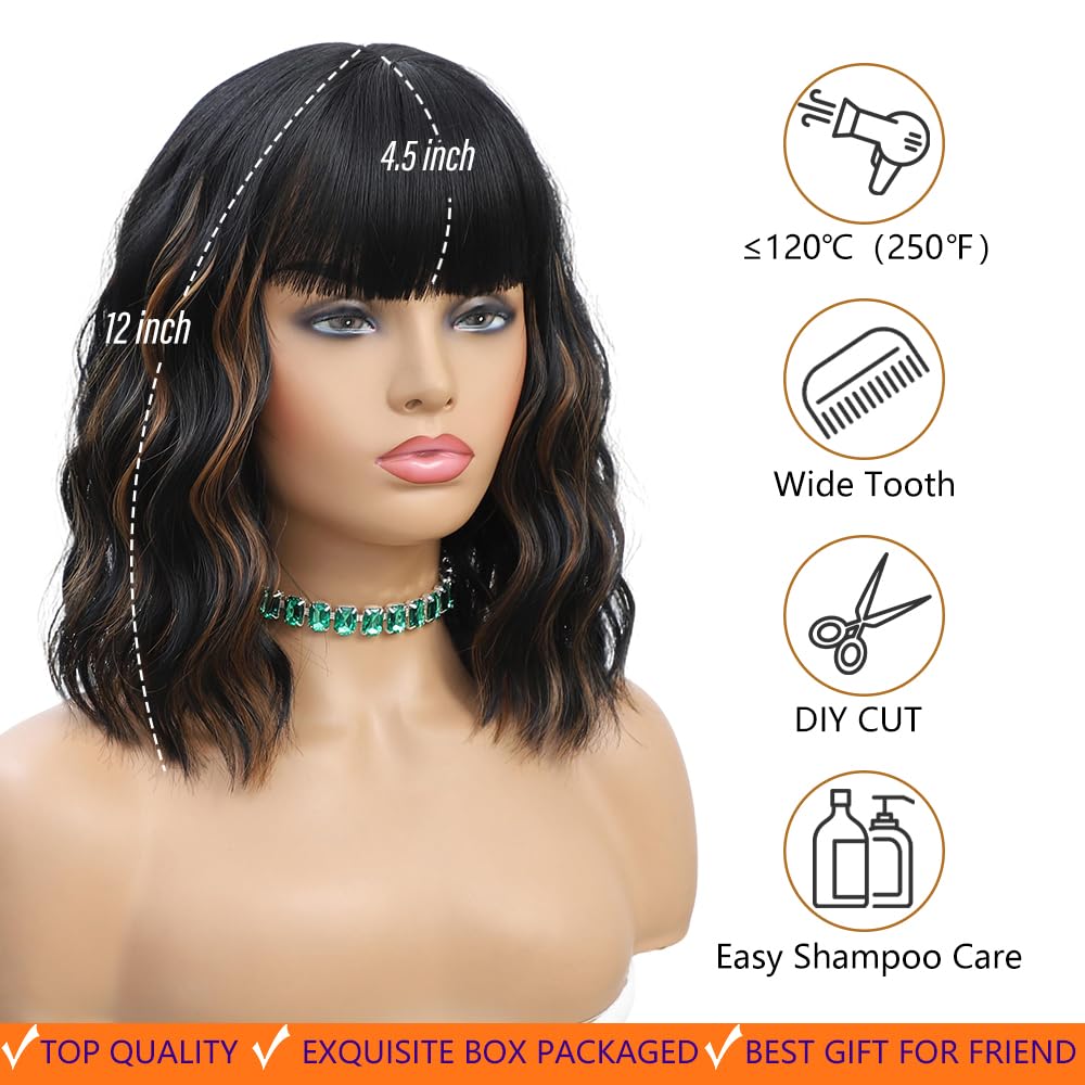 Elfairy pre-styled brown curls wig, ready to wear for events.