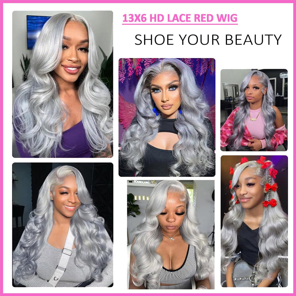 ELFSECRET daily-wear grey lace-front wig for comfortable all-day wear