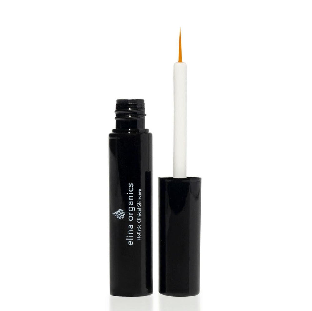 Elina Organics organic vegan serum label communicates cruelty-free, certified organic ingredients