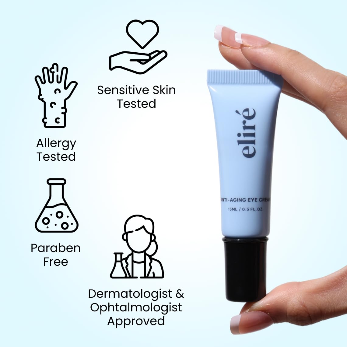 Eliré makeup-friendly formula sits smoothly beneath foundation in this shot