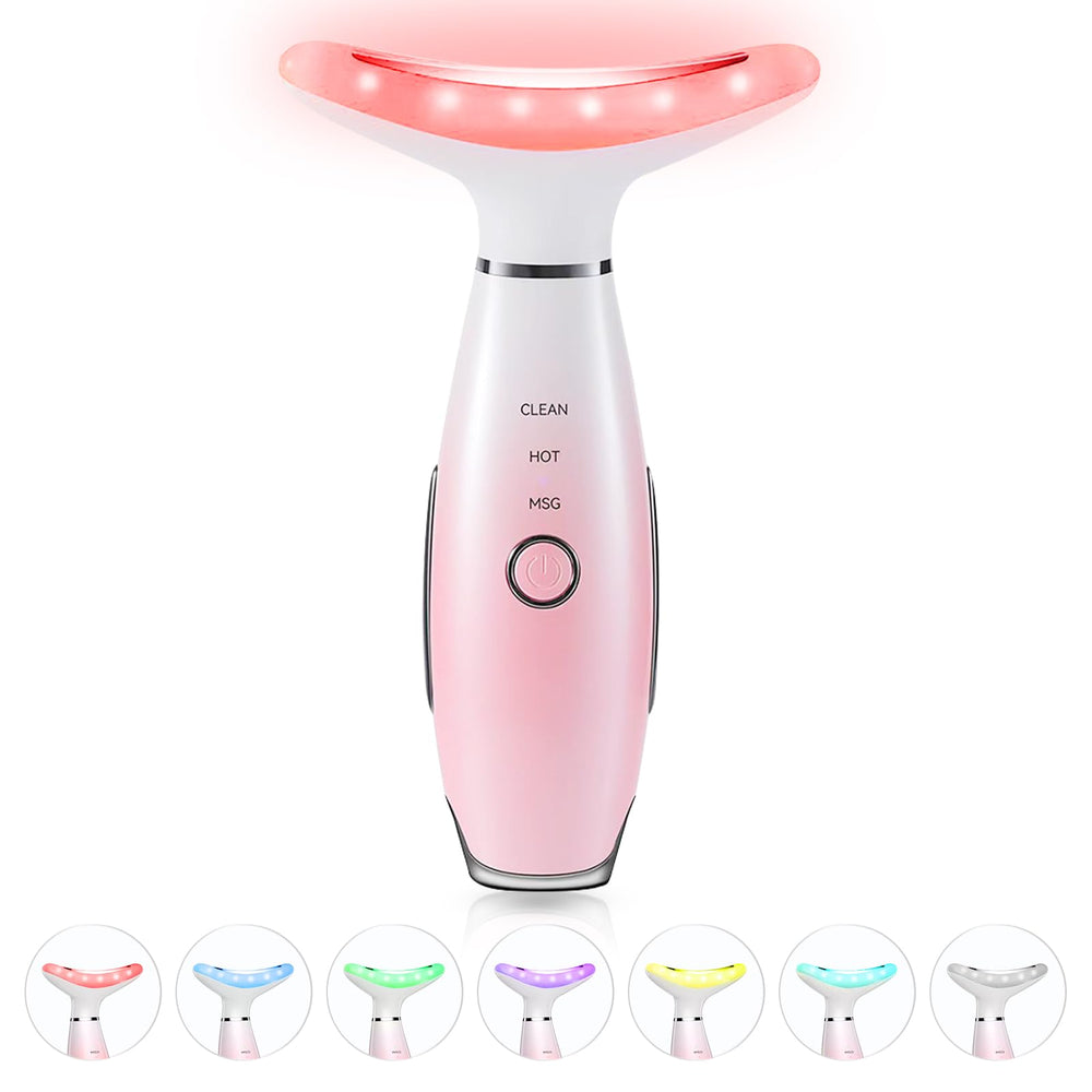 ELISHINE massager in action on cheek illustrating facial and neck care routine