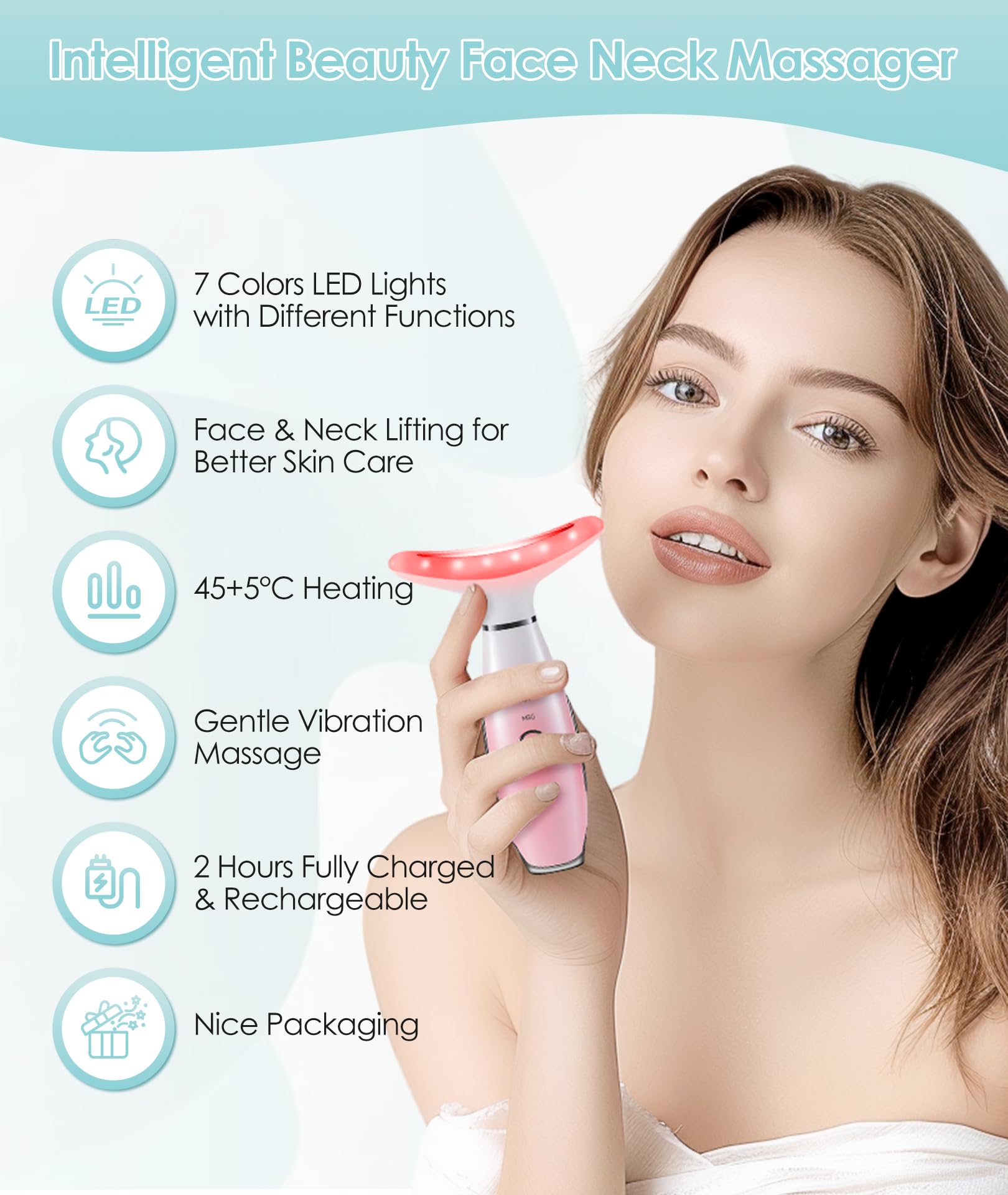 ELISHINE massager close-up showing thermal feature for soothing, spa-like warmth
