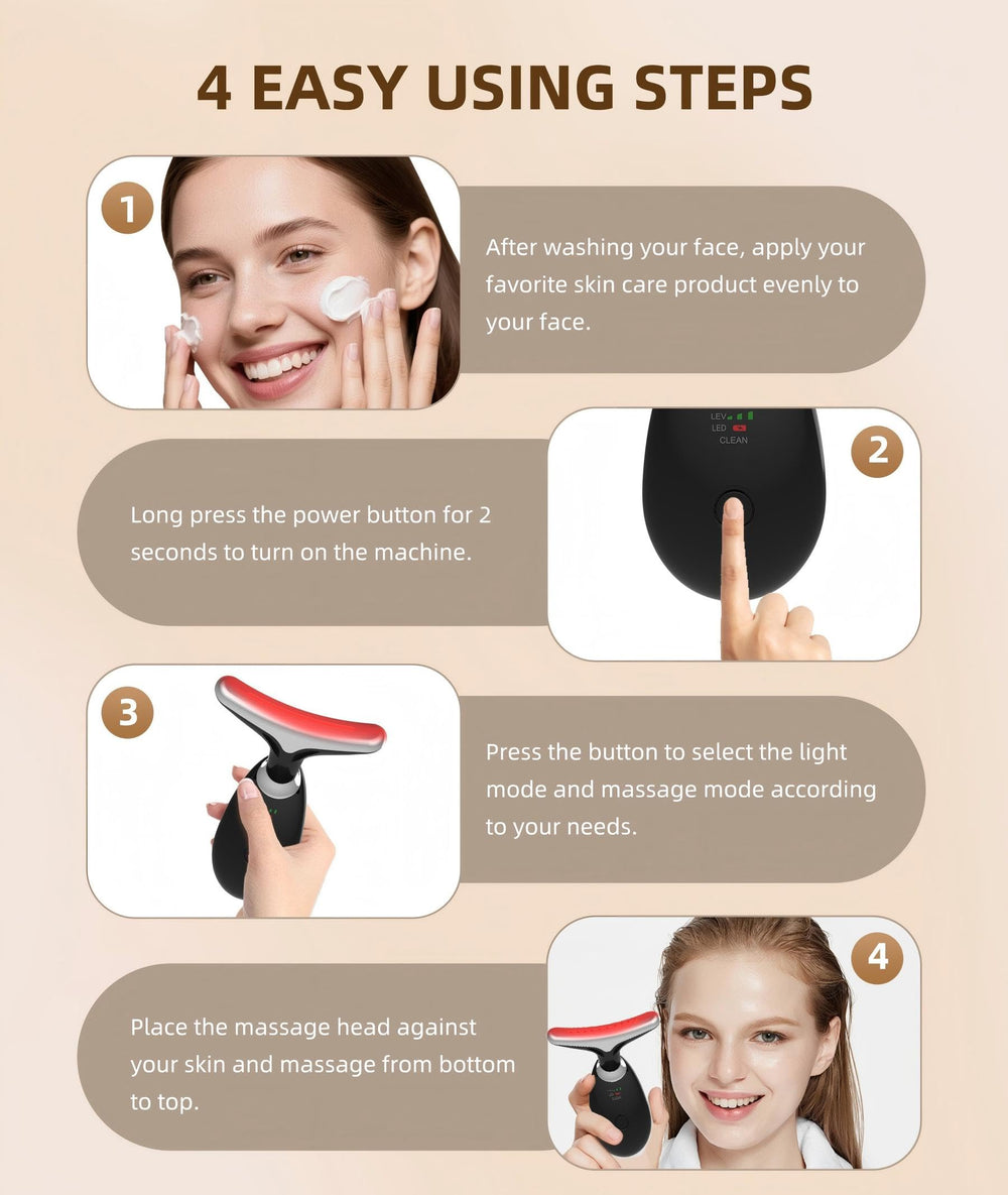 Elishine box content shown includes massager USB cable and user manual