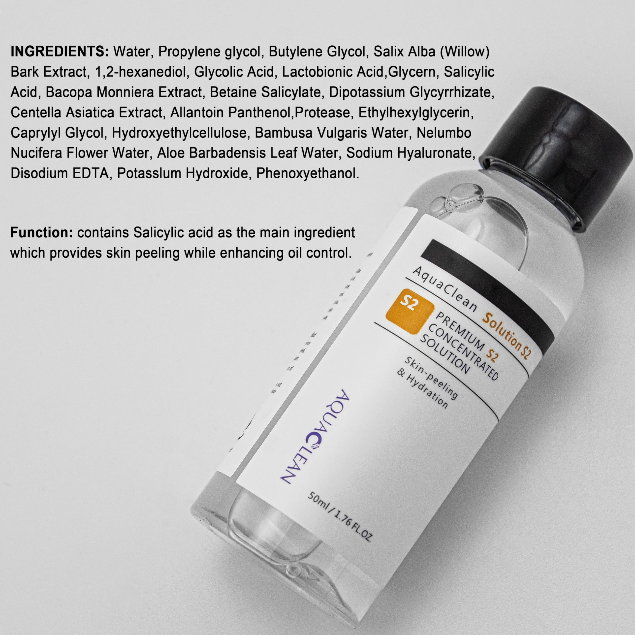 Elitzia Aqua Peeling Serum dilution guide illustrates the 40x mix instruction