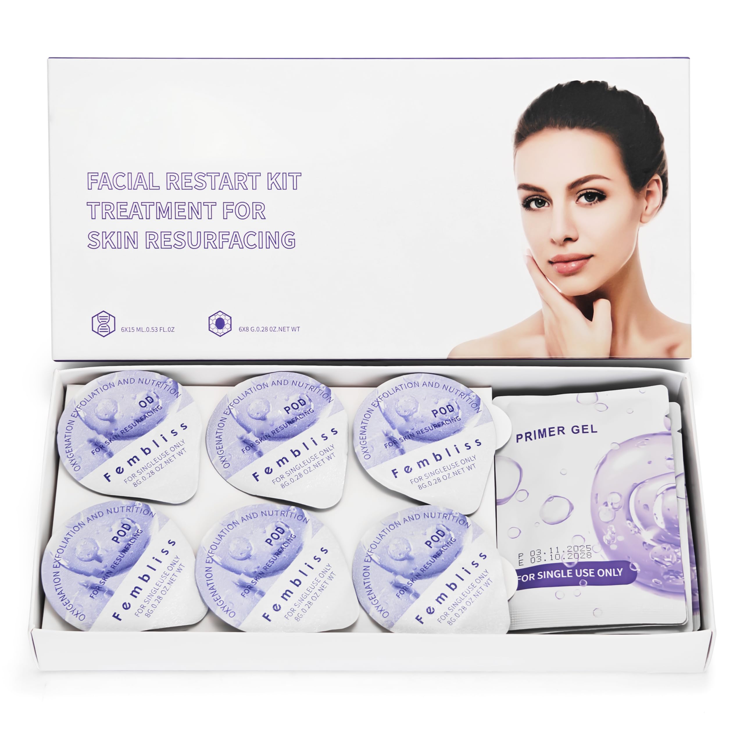 Elitzia CO2 Facial Kit box with six sets, ideal for at-home spa sessions.