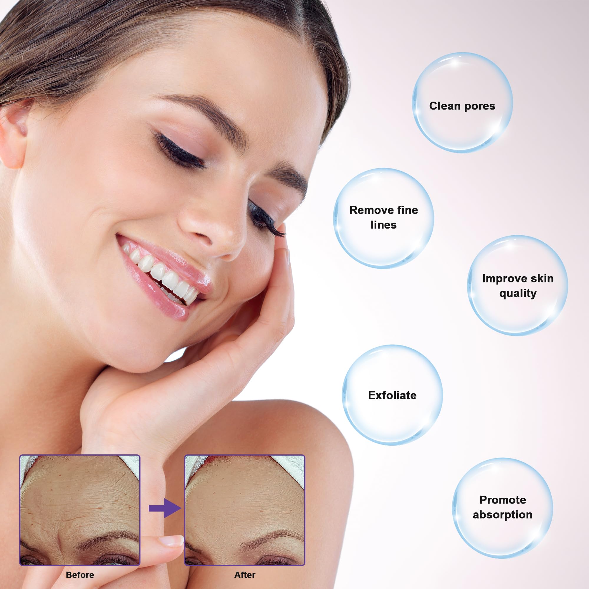 Elitzia CO2 Facial Kit oxygen bubble massage enhances the treatment feel.