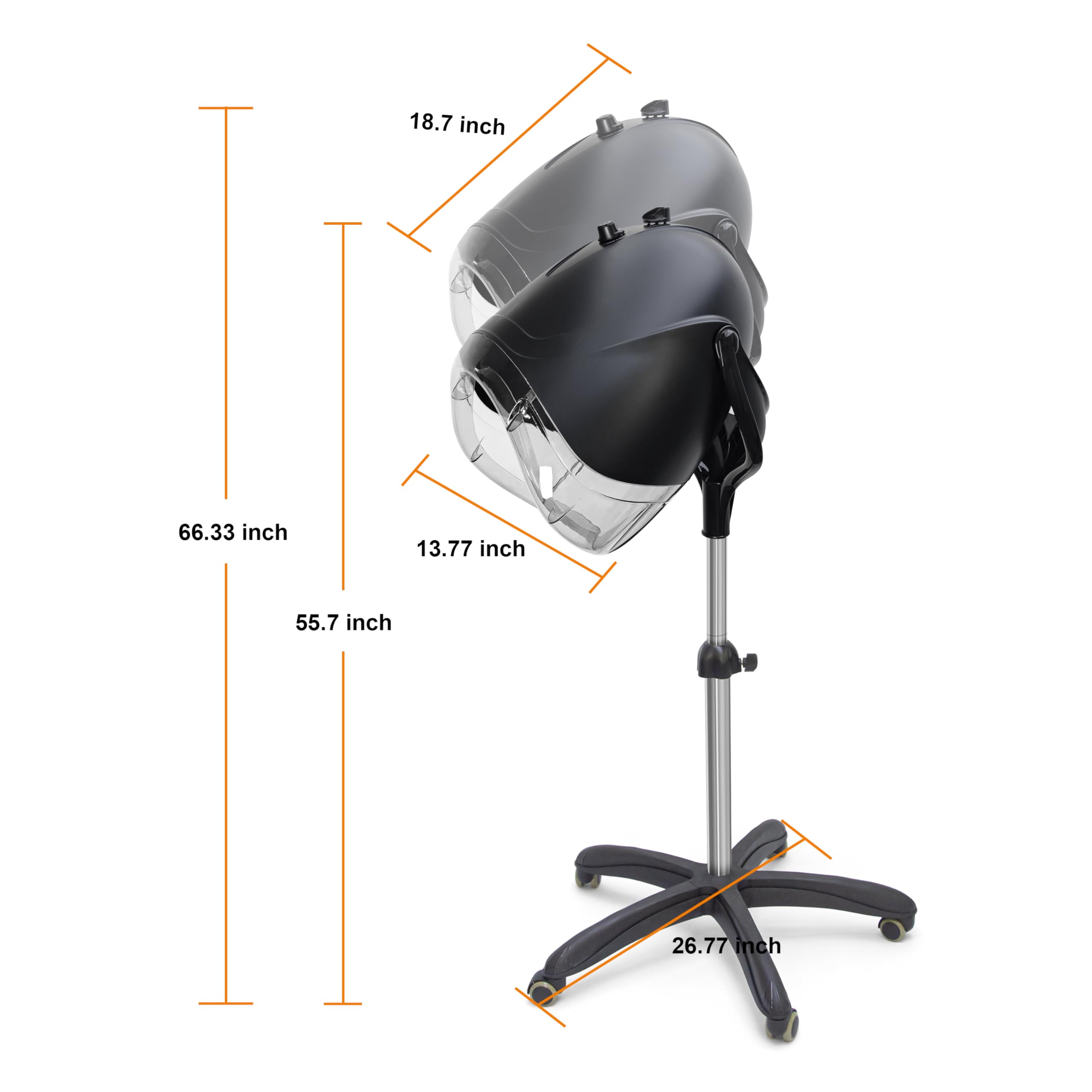 Elitzia ET194 in-use shows quick-drying hood in a professional setup.