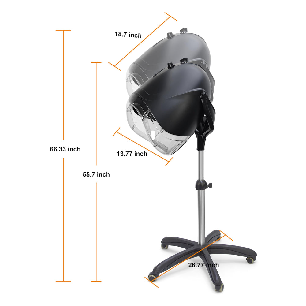 Elitzia ET194 in-use shows quick-drying hood in a professional setup.