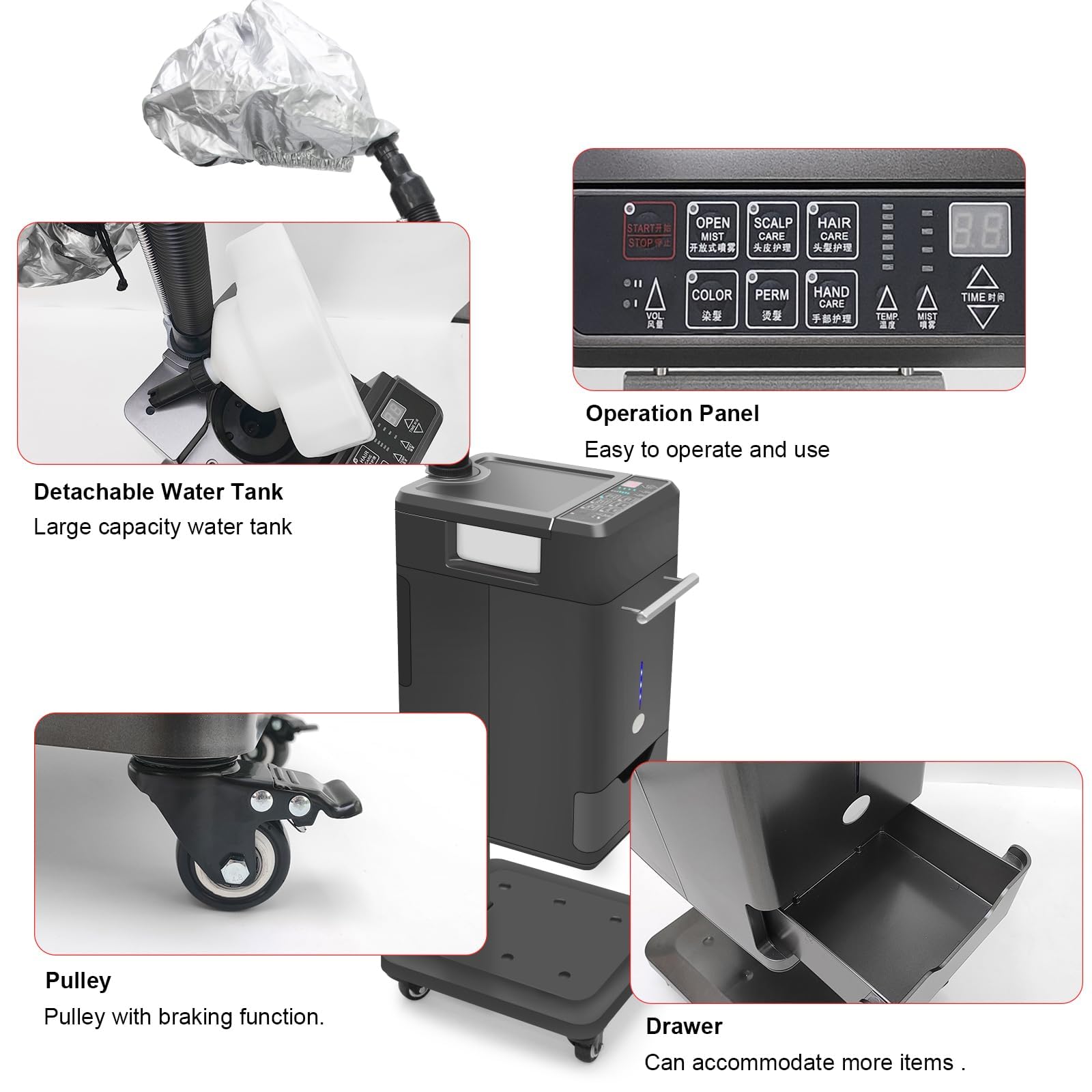 Elitzia Hair Steamer even color application promoting uniform dye uptake