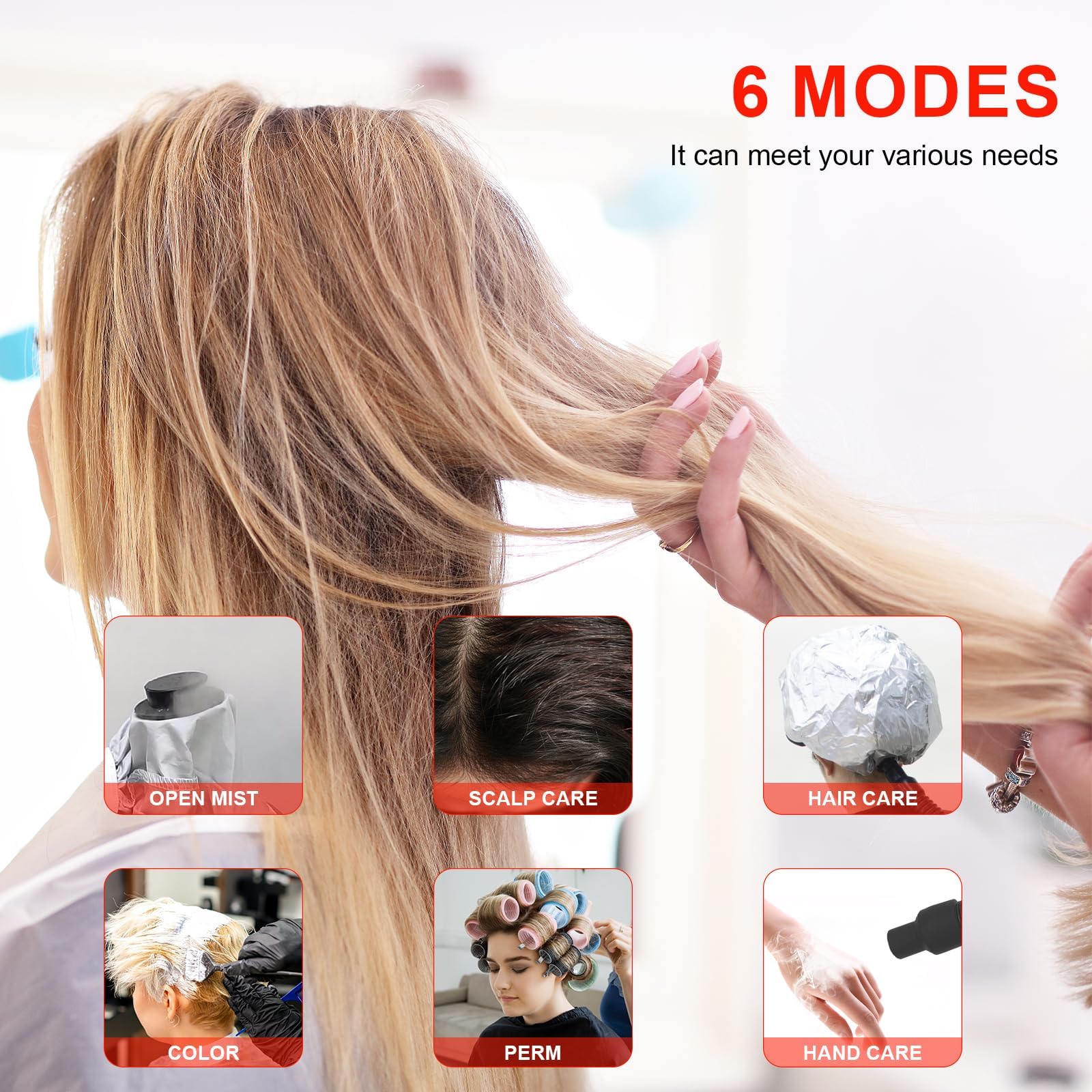Elitzia Hair Steamer micro mist particles delivering even moisture