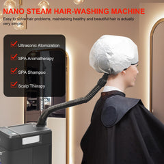 Elitzia Hair Steamer attached to reclining chair for professional treatments