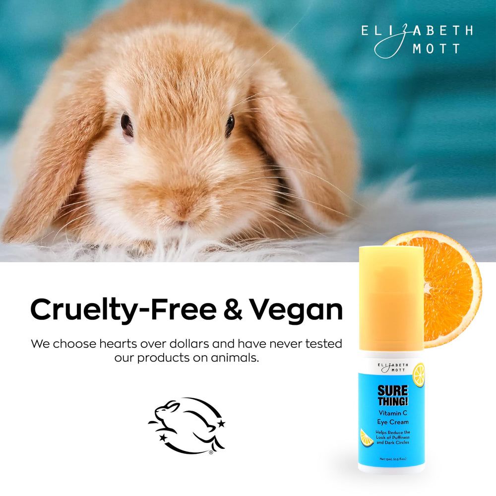Elizabeth Mott Sure Thing Vitamin C Eye Cream display on shelf for daily use