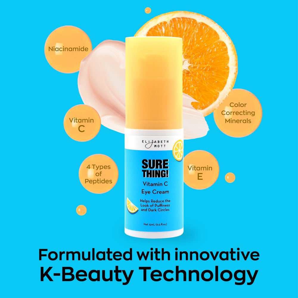 Elizabeth Mott Sure Thing Vitamin C Eye Cream cruelty-free and vegan claim on label