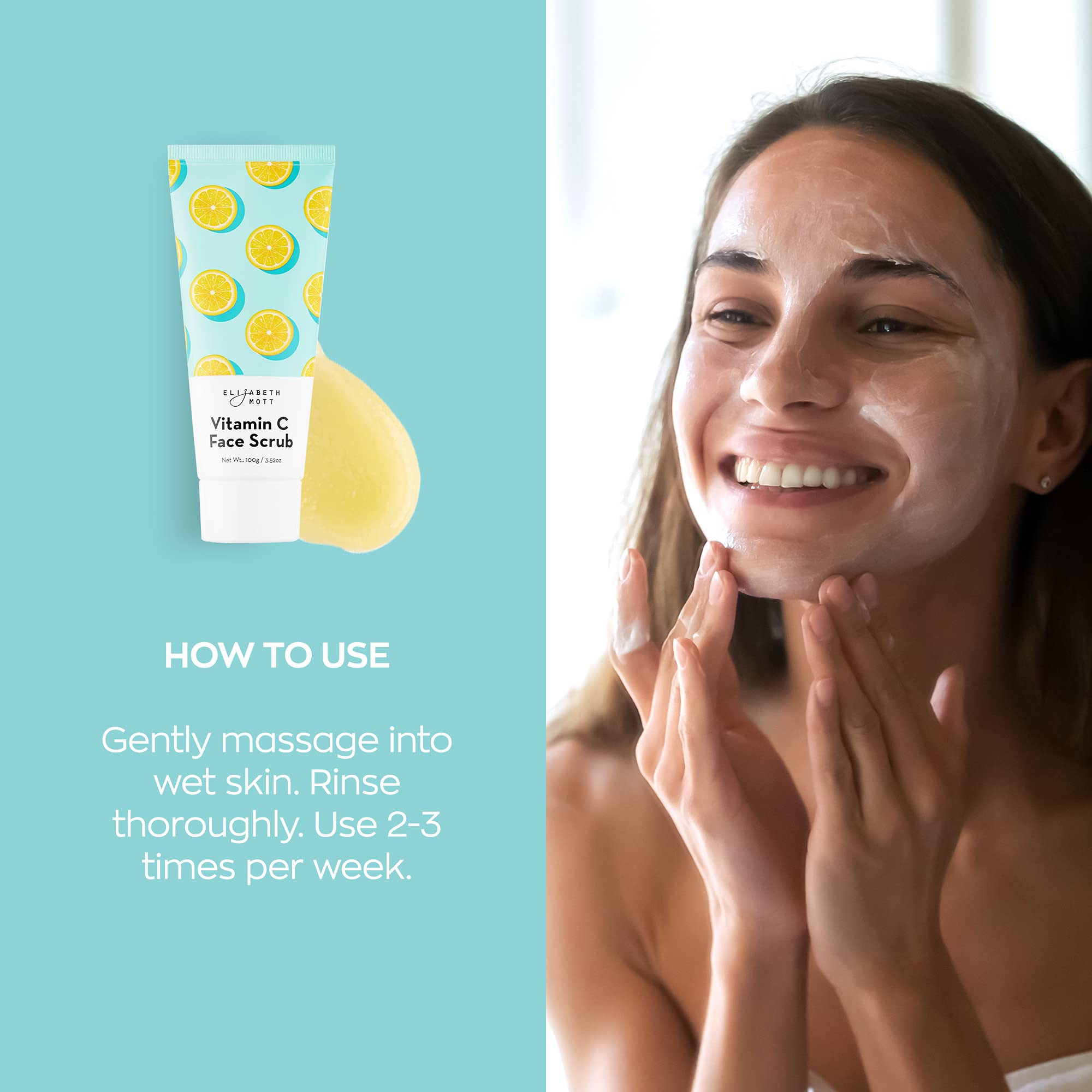 Application rub demonstrates gentle massage for smooth, even skin texture.