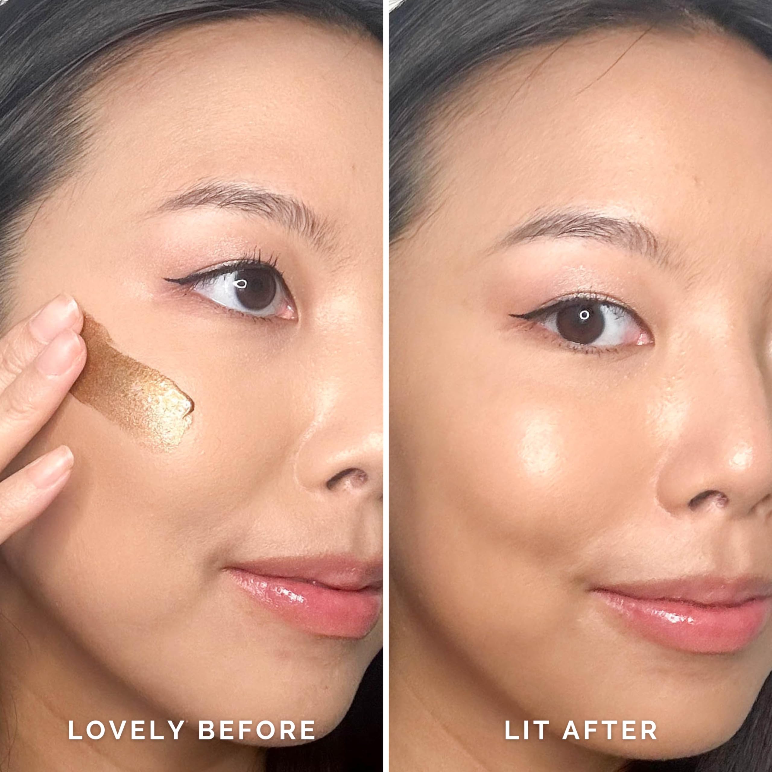 Tan sheer glow shade close-up showing subtle sun-kissed glow.
