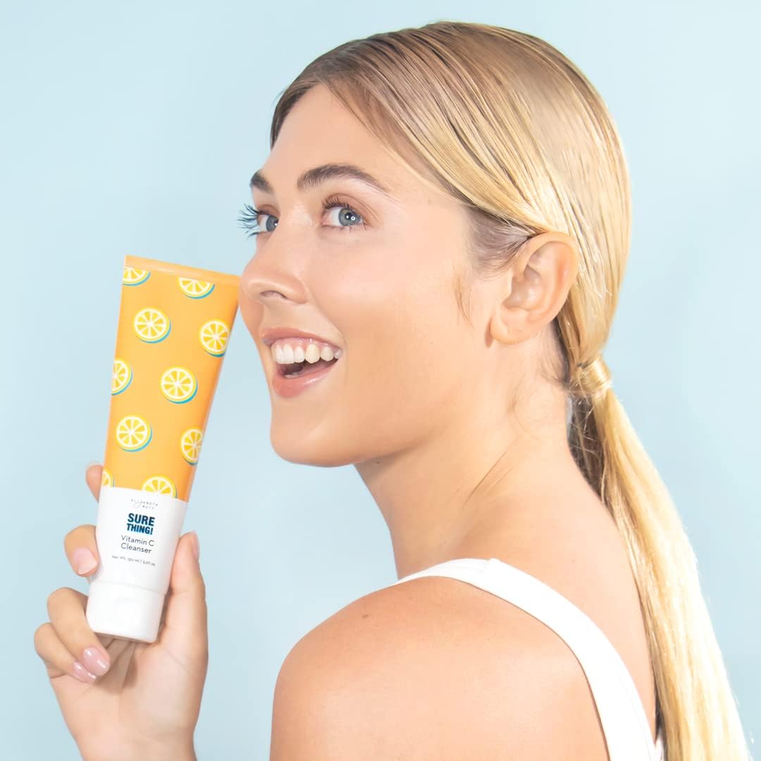 Close-up of the cleanser's gel texture transforming into foam during use.