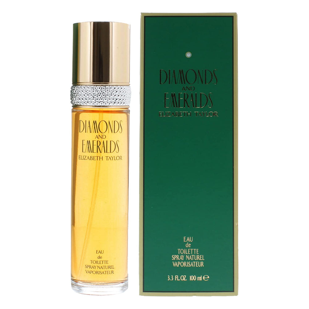 Elizabeth Taylor Diamonds Emeralds EDT cap seal close-up for premium fragrance