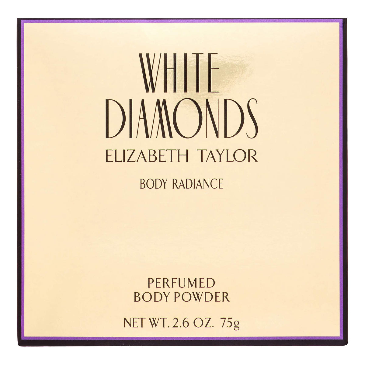 Elizabeth Taylor White Diamonds Body Radiance powder bottle for daily fragrance and silky skin.