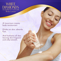 Elizabeth Taylor White Diamonds body wash, fragrant cleanse for daily routines.