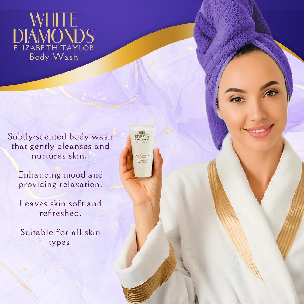 Elizabeth Taylor White Diamonds gift box details with premium presentation.