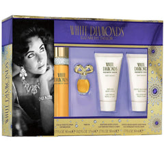 Elizabeth Taylor White Diamonds gift-set bottle for luxurious gifting and everyday elegance.