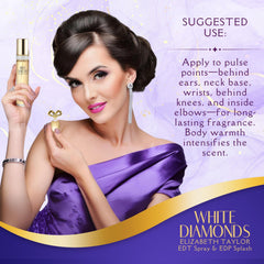 Elizabeth Taylor White Diamonds gift set packaging showcasing luxurious presentation