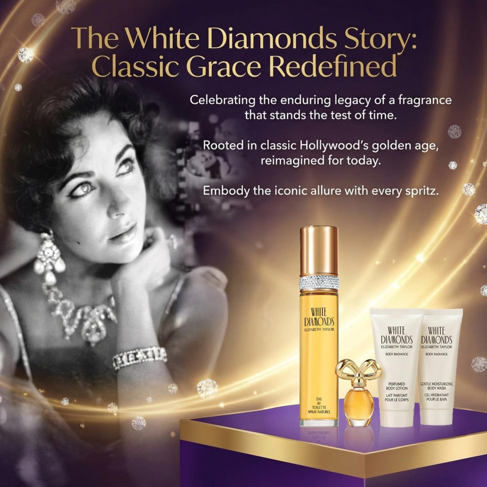 Elizabeth Taylor White Diamonds inner packaging, protective and stylish presentation.