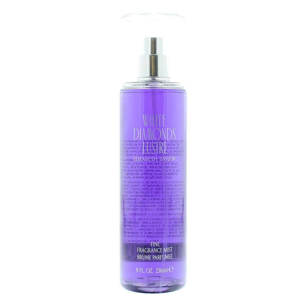 Elizabeth Taylor White Diamonds Lustre bottle front view, ideal for everyday wear with a long-lasting scent.