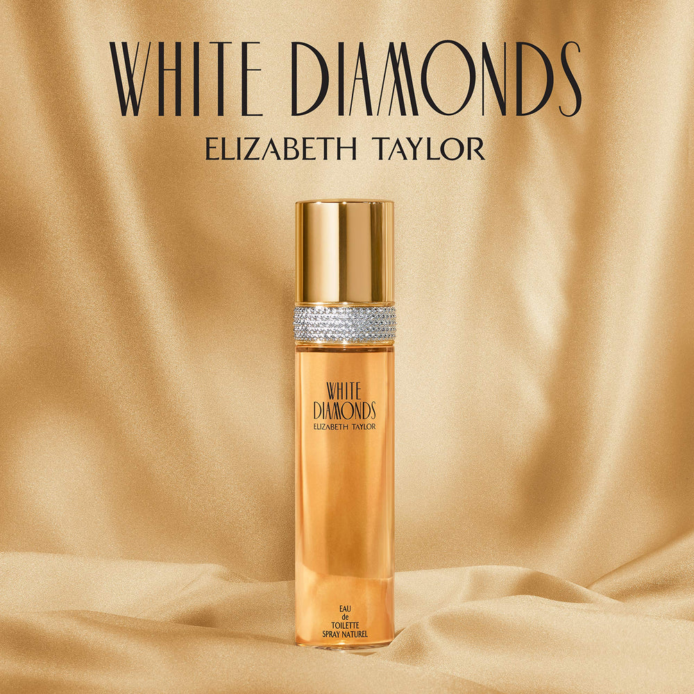 Close-up of White Diamonds packaging emphasizing luxury gifting