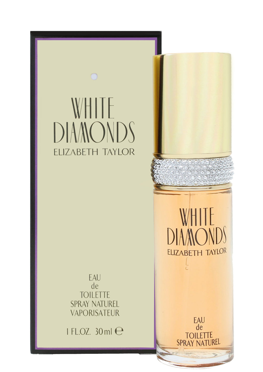 Elizabeth Taylor White Diamonds spray bottle, crisp notes, ideal for daily elegance