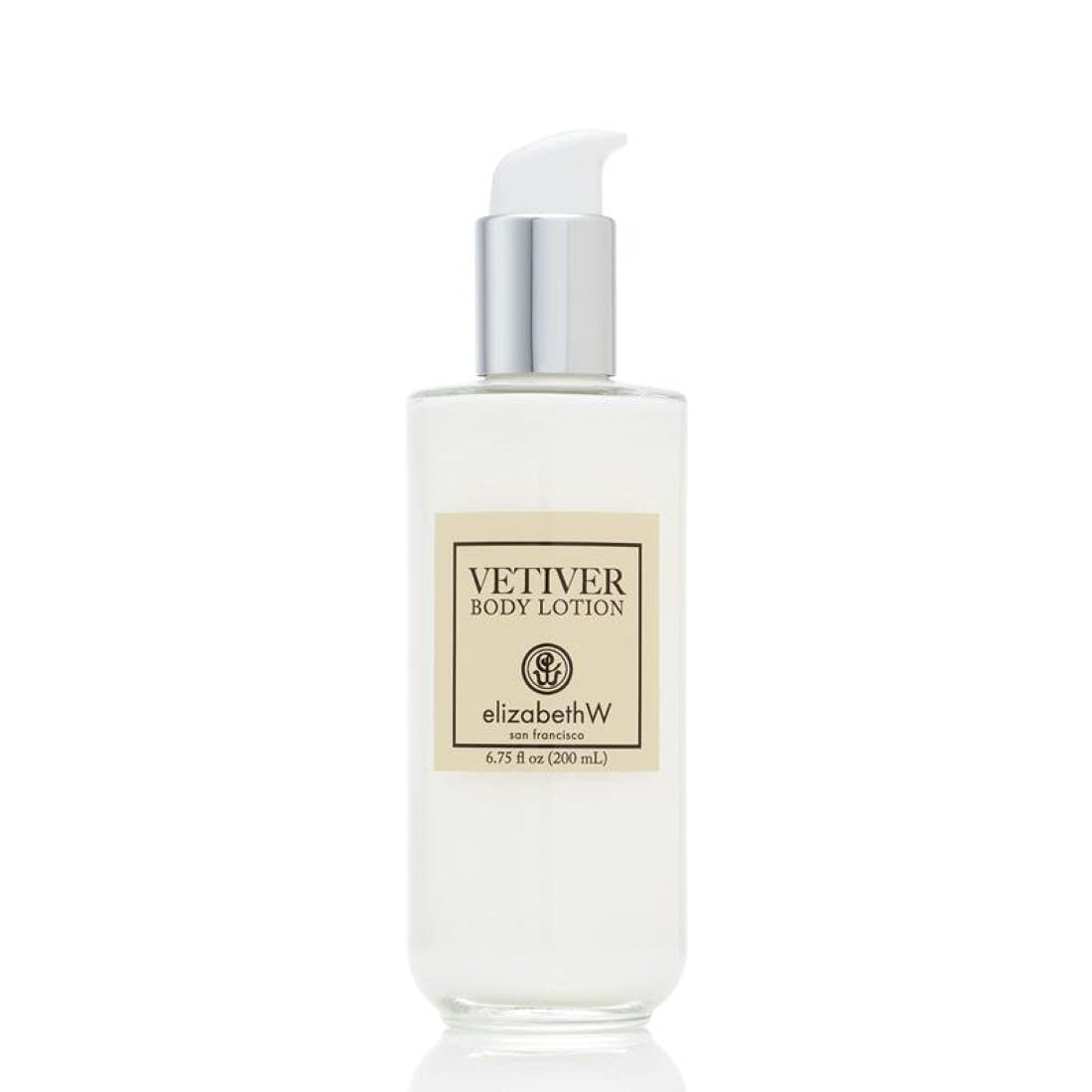 Elizabeth W Vetiver Body Lotion texture close-up highlighting vetiver warmth and citrus notes for daily use.