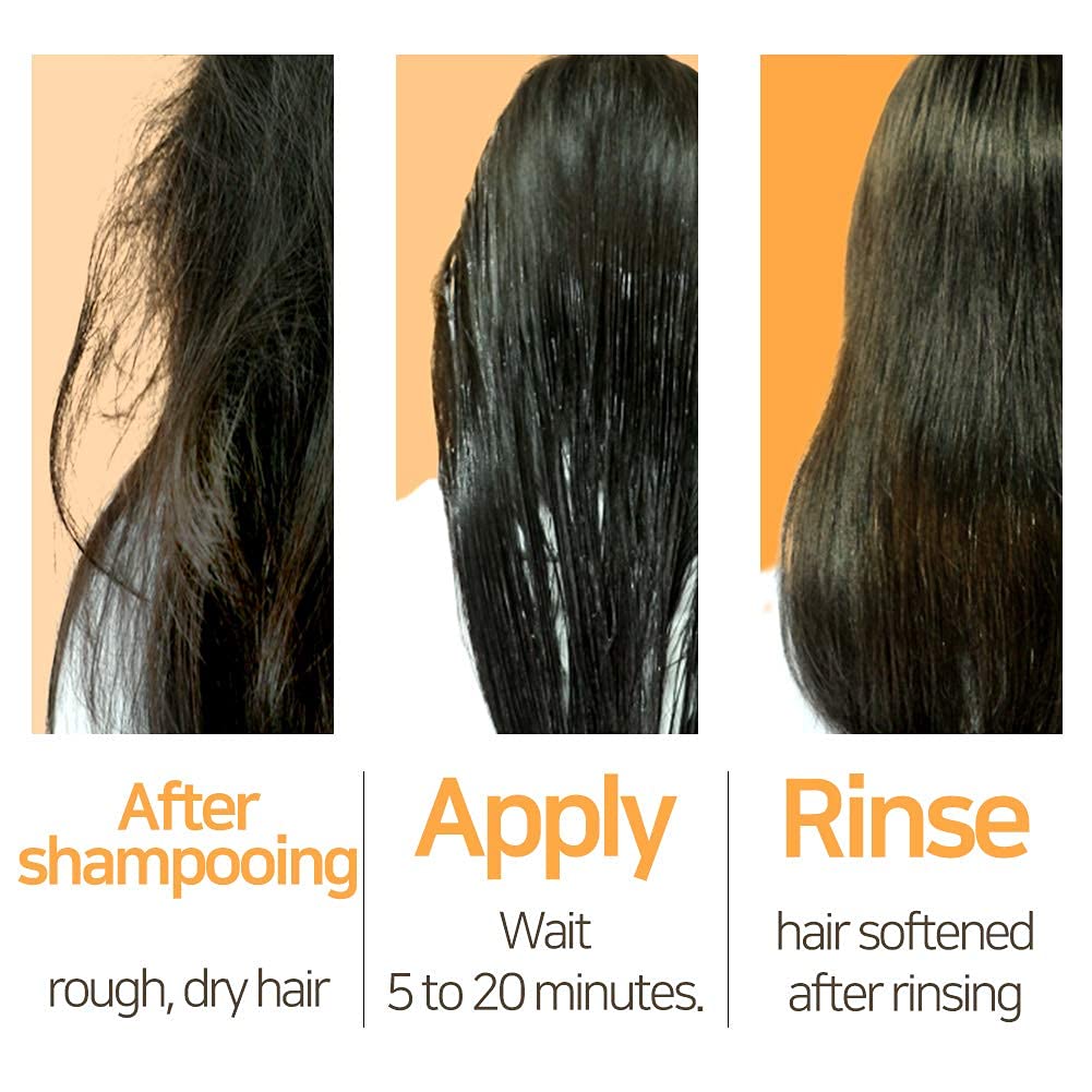 Elizavecca Cer-100 before-after concept shows improved manageability after treatment.