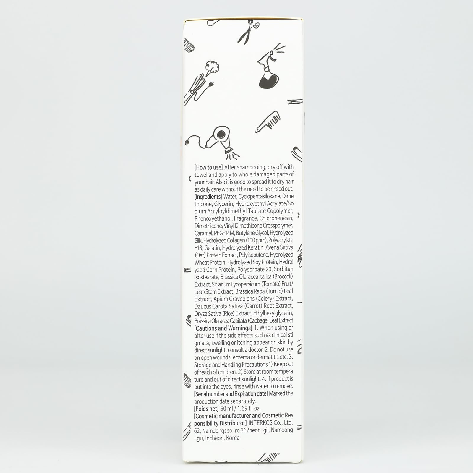Elizavecca CER-100 moisturizing leave-in cream for daily hair care.