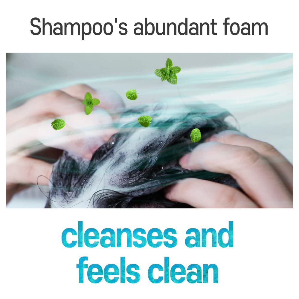 Elizavecca CER-100 shampoo in a bathroom scene for oil-control care.