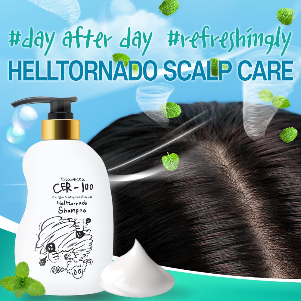 Elizavecca CER-100 shampoo swirl illustrates rich cleansing action.