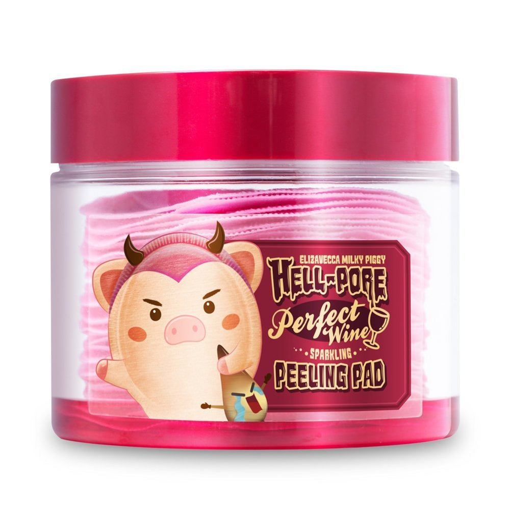Elizavecca Milky Piggy peeling pad packaging close-up for refined pores