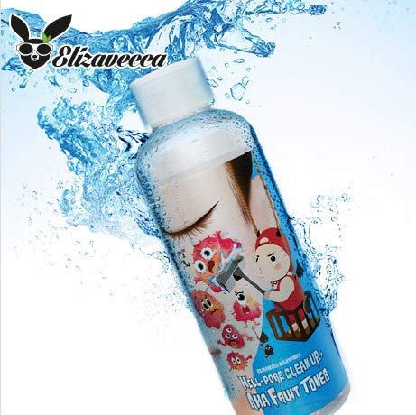 Elizavecca Hell Pore Toner swab on skin for refreshing feel.