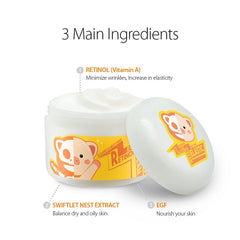 Elizavecca Milky Piggy Retinol Cream packaging close-up emphasizes premium anti-aging care.