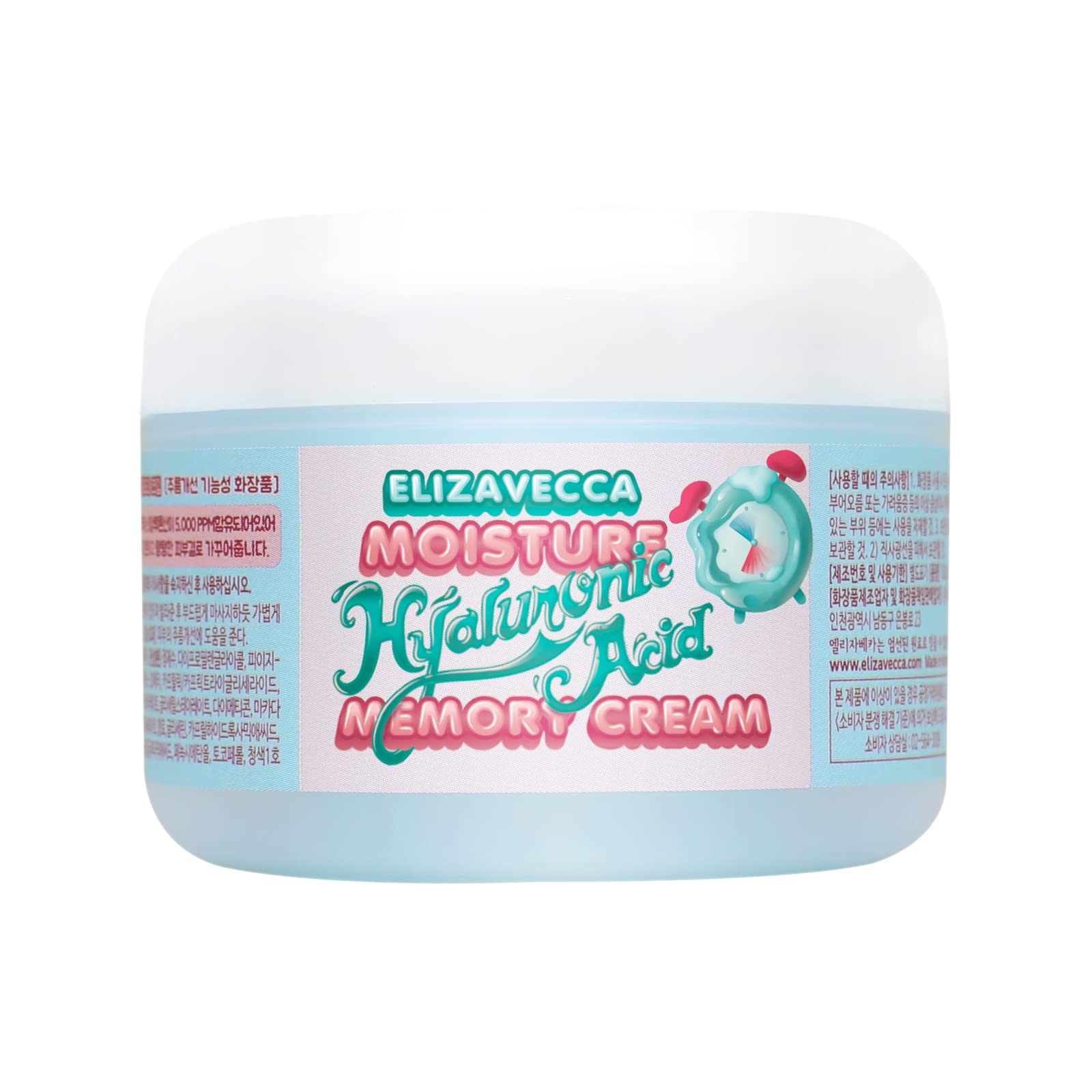 Elizavecca Moisture Hyaluronic Acid Memory Cream bottle close-up showing branding and hydration