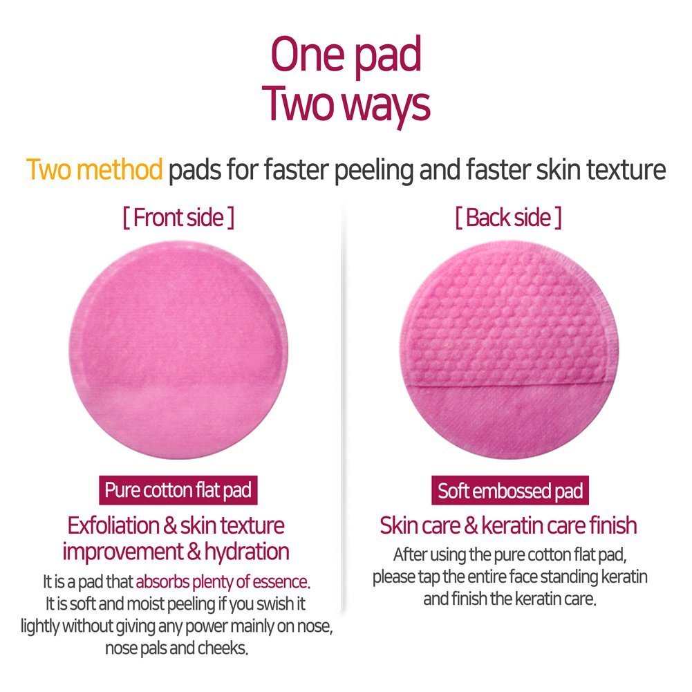 Elizavecca sensitive skin friendly label on pad showing mild exfoliation