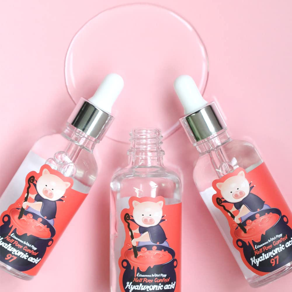 Elizavecca Witch Piggy Hell Pore Control Serum on skin during application