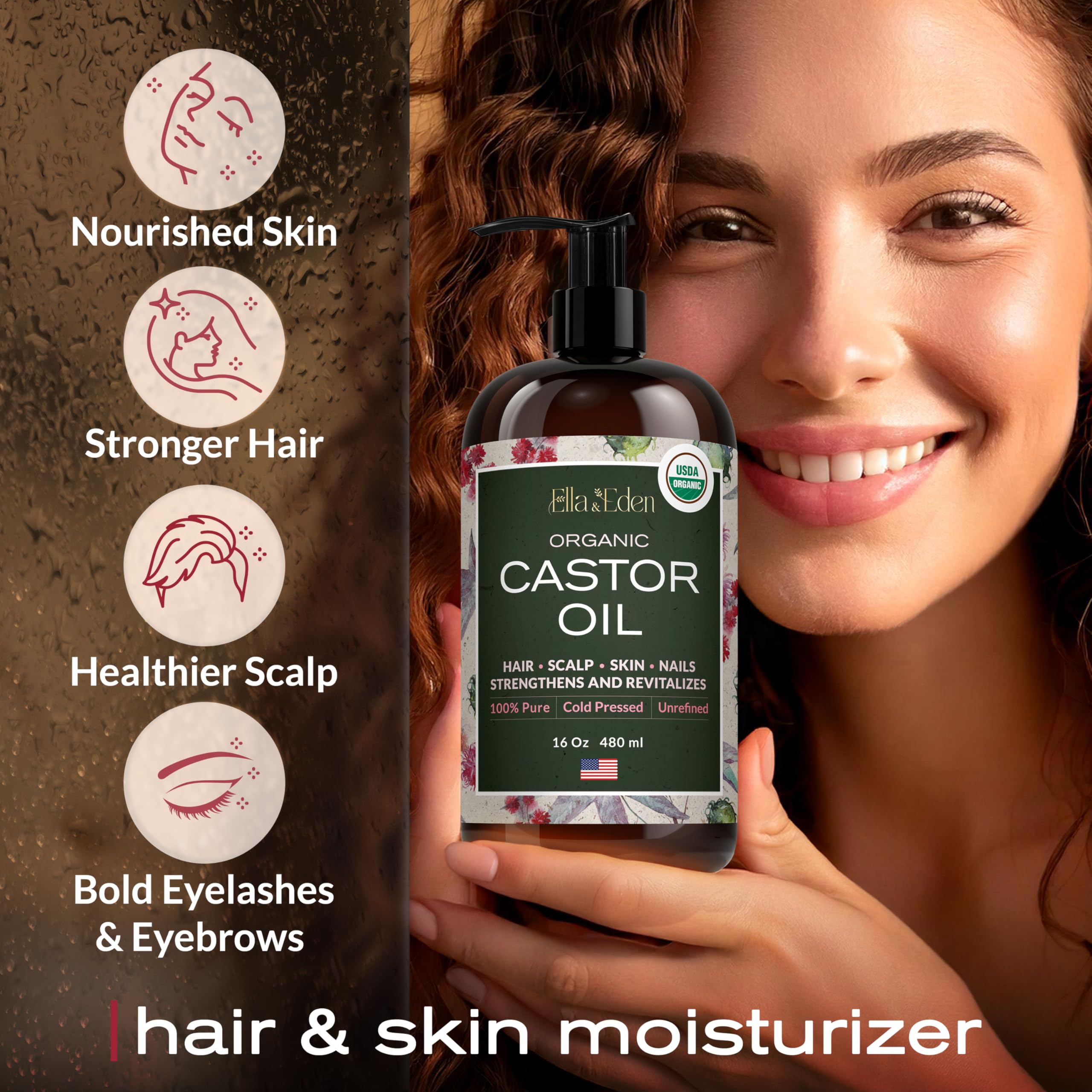 Ella & Eden Castor Oil lash and brow care for natural definition