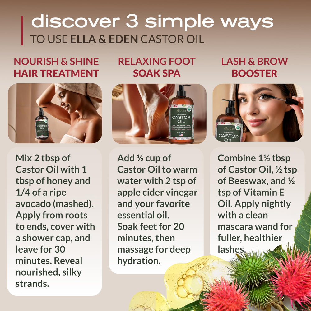 Ella & Eden Castor Oil facial care for nourished, glowing skin