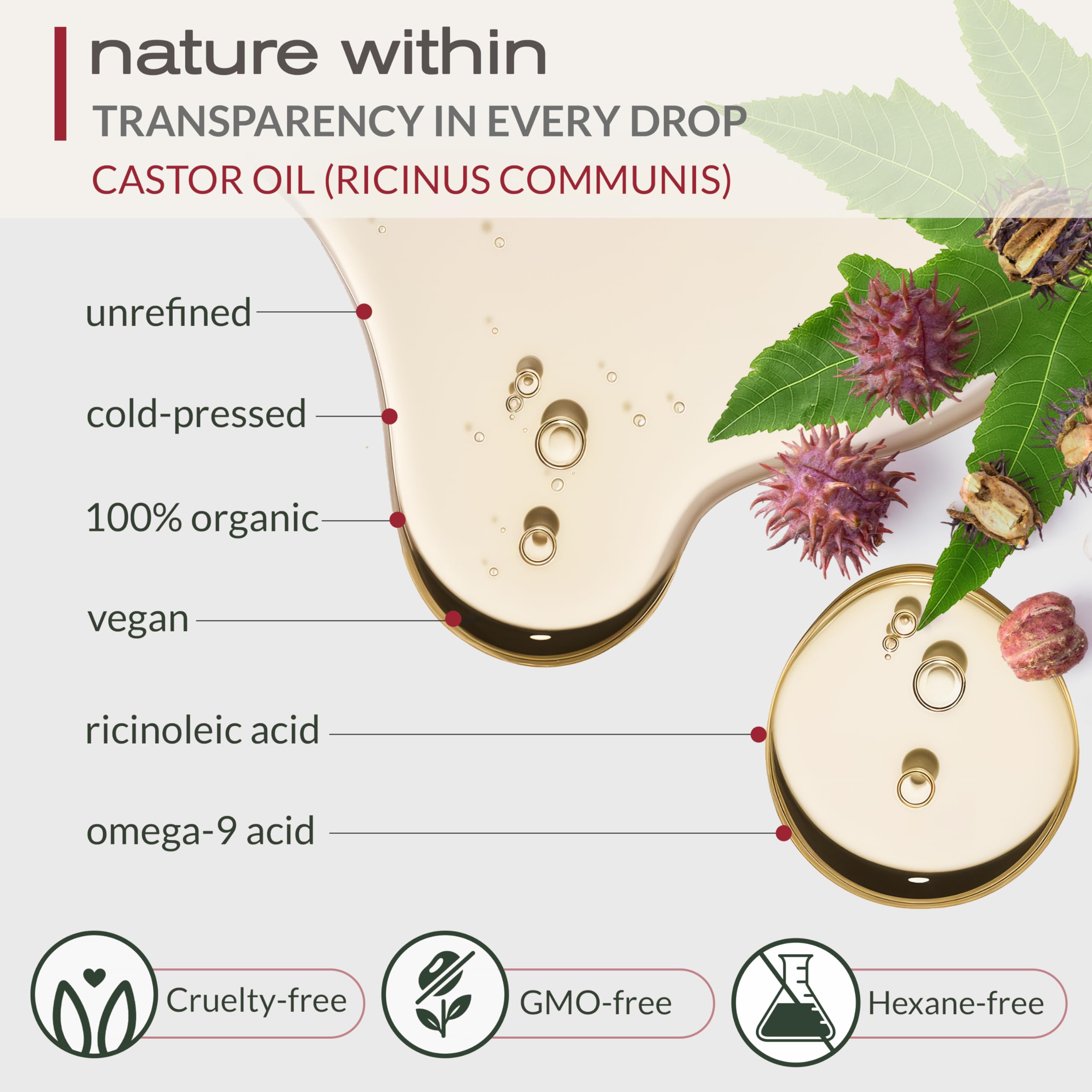 Ella & Eden castor oil used as a nourishing hair treatment.