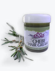 Ella International Chebe hair grease texture closeup highlighting smooth, lightweight application.