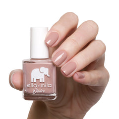 ella+mila Desert Suede nails after application with a glossy, long-lasting finish