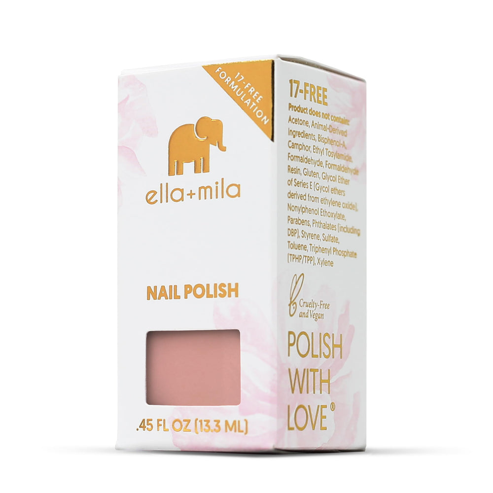 ella+mila Desert Suede packaging and label detail